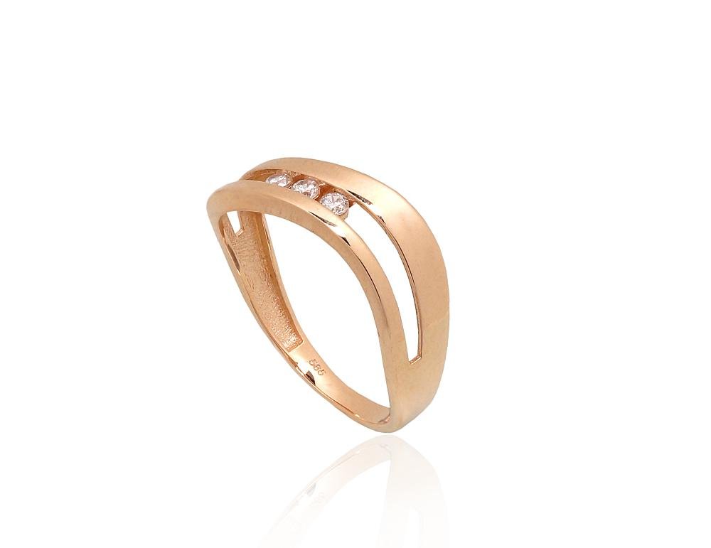 Gold ring with Zirkons - Image 2