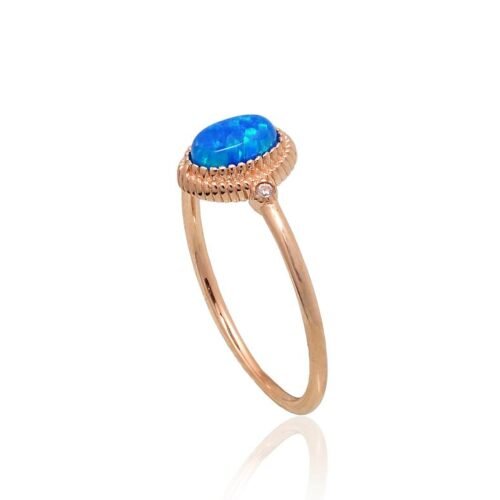 Alternative view of Gold ring with Zirkons , Opalit