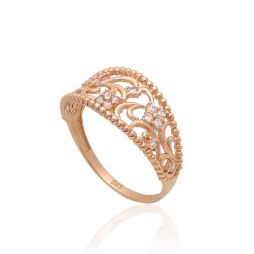 Alternative view of Gold ring with Zirkons