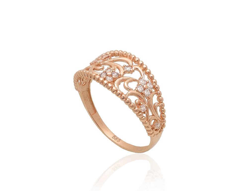 Gold ring with Zirkons - Image 2