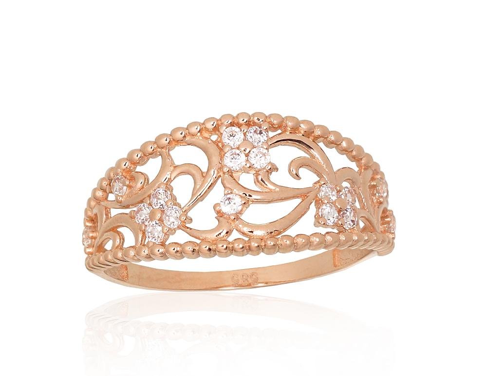 Gold ring with Zirkons