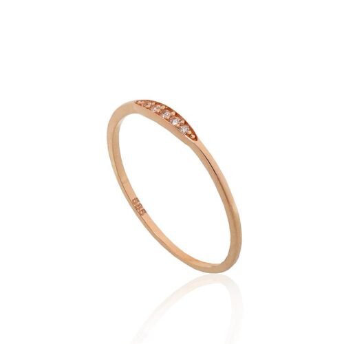 Alternative view of Gold ring with Zirkons