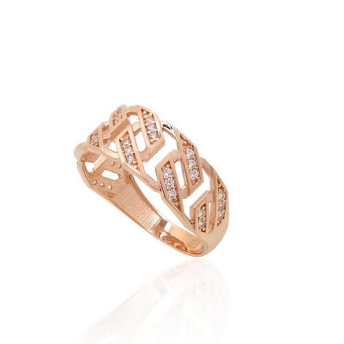 Alternative view of Gold ring with Zirkons