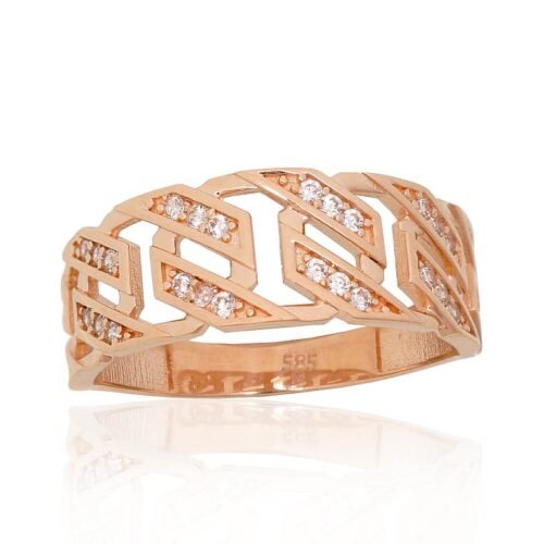 Gold ring with Zirkons