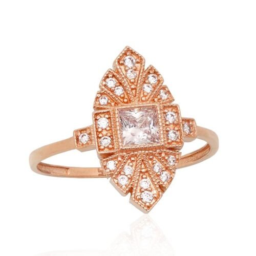 Gold ring with Zirkons