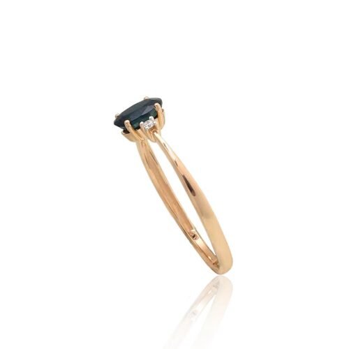 Alternative view of Gold ring with Diamonds , Sapphire