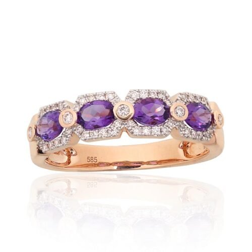 585 gold rings for women including engagement rings and gemstone designs