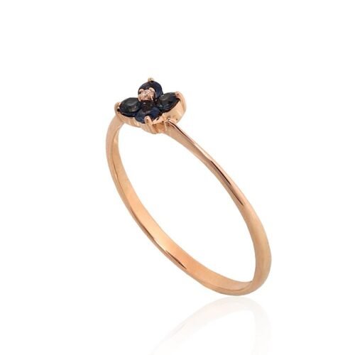 Alternative view of Gold ring with Diamonds , Sapphire