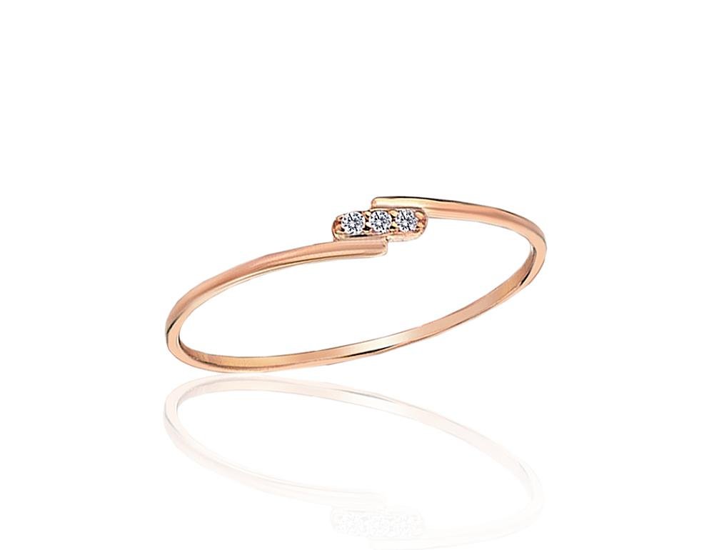 Gold ring with Zirkons