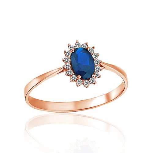 Gold ring with Zirkons