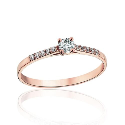 Gold ring with Zirkons