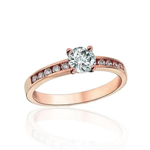Gold ring with Zirkons