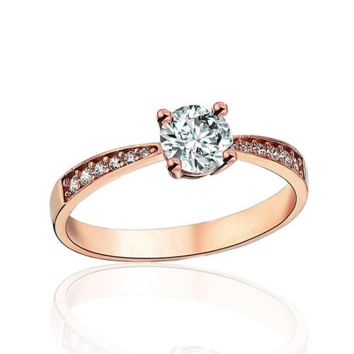 Gold ring with Zirkons