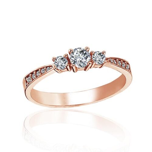 Gold ring with Zirkons
