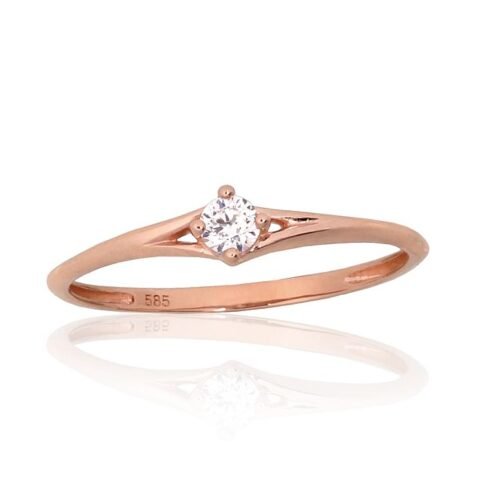 Gold ring with Zirkons