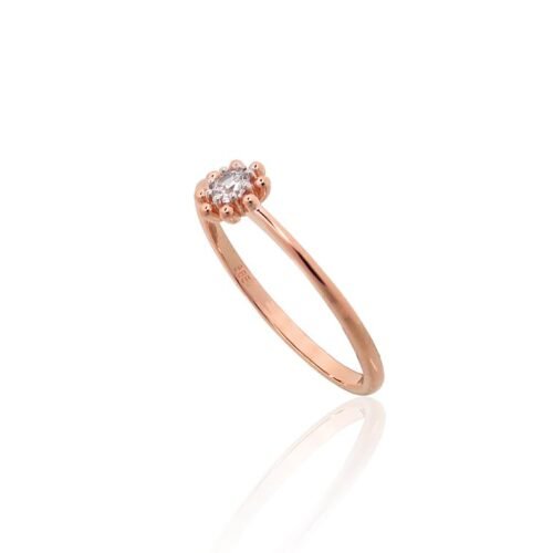 Alternative view of Gold ring with Zirkons