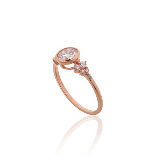 Alternative view of Gold ring with Zirkons