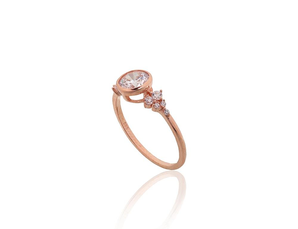 Gold ring with Zirkons - Image 2