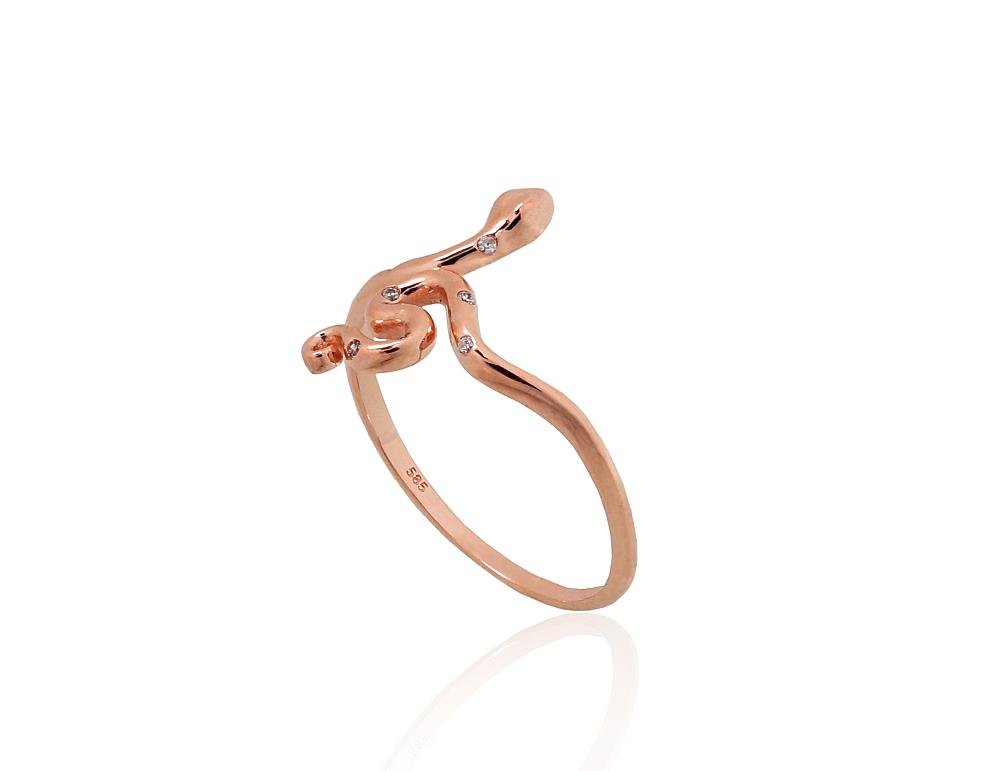 Gold ring with Zirkons - Image 2