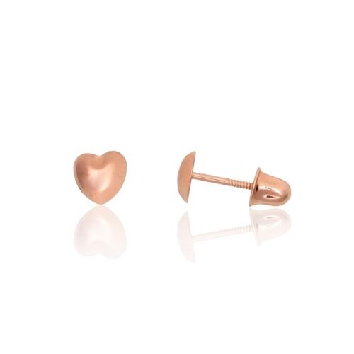 Gold screw studs earrings