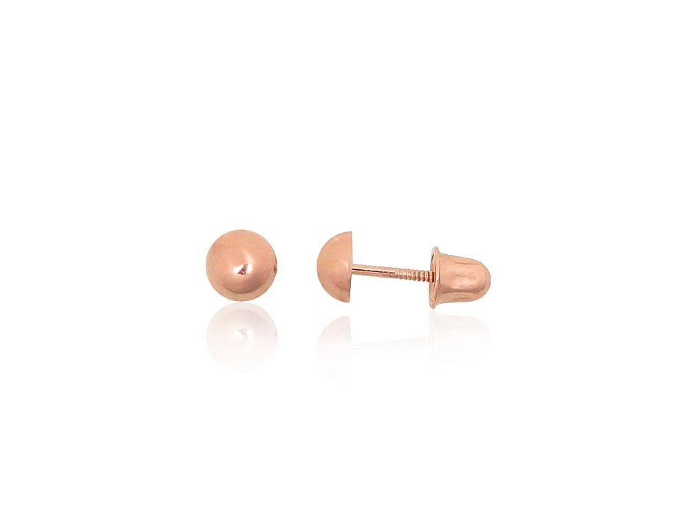 Gold screw studs earrings