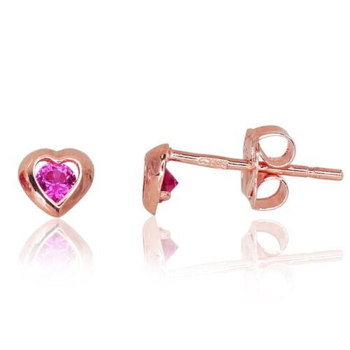 Gold classic studs earrings with Zirkons