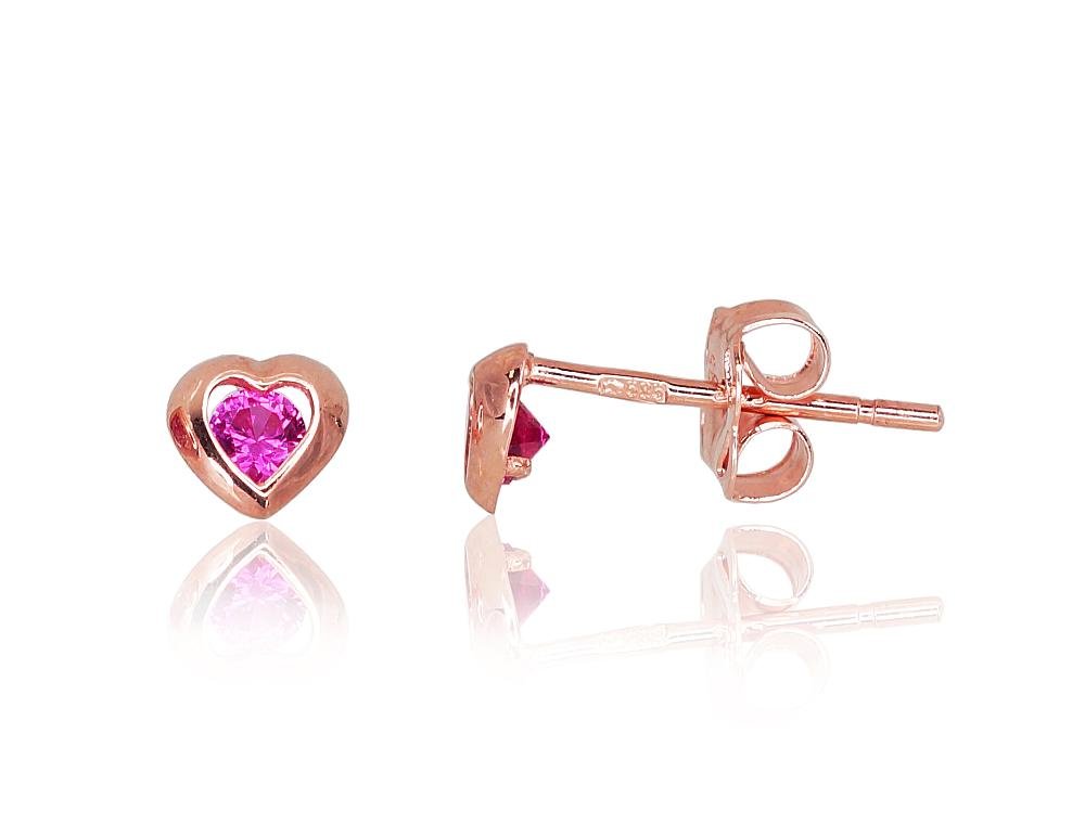 Gold classic studs earrings with Zirkons