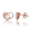 Gold classic studs earrings with Zirkons