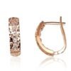 Gold earrings with 'english' lock with Zirkons