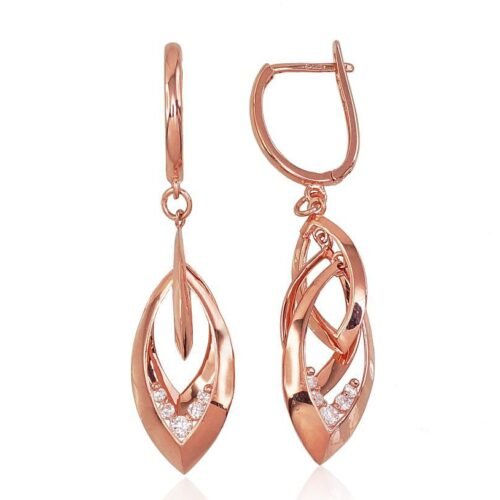 Gold earrings collection – 585 gold earrings with zirconia for women