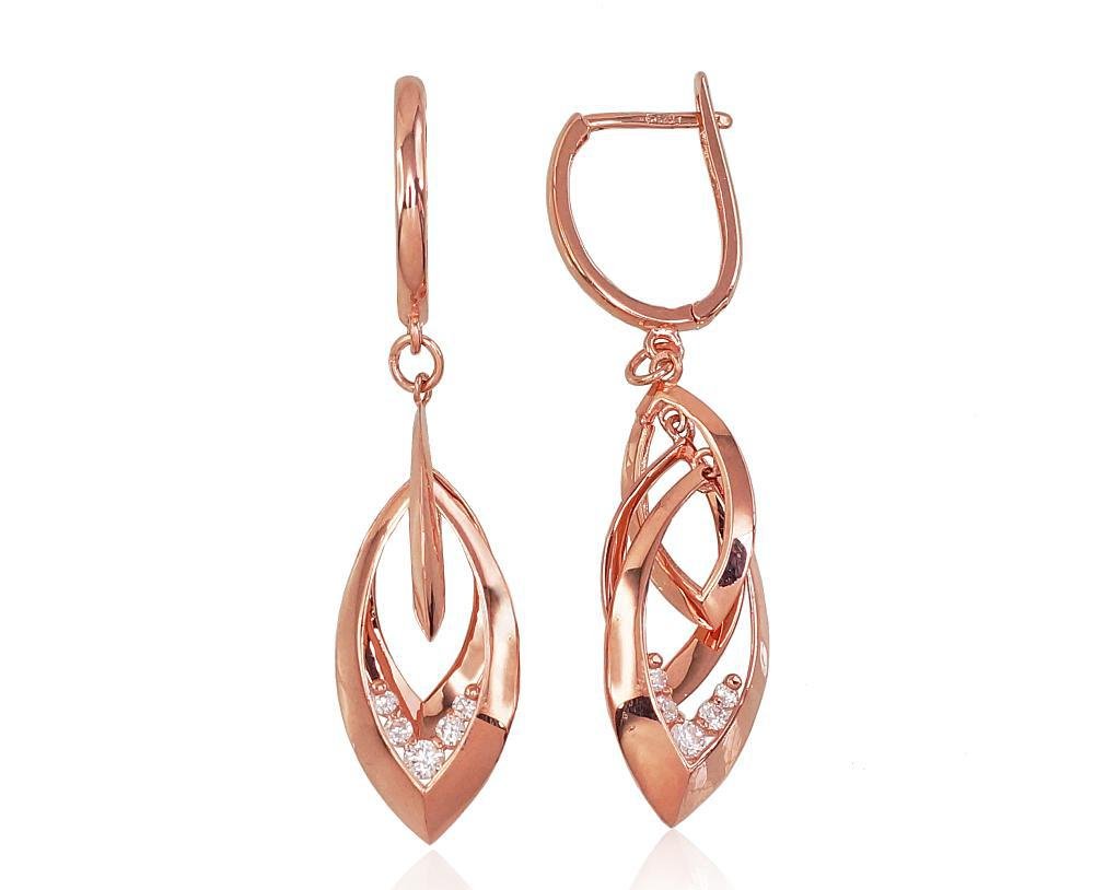 Gold earrings collection – 585 gold earrings with zirconia for women