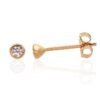 Gold classic studs earrings with Zirkons