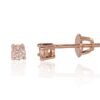 Gold screw studs earrings with Diamonds