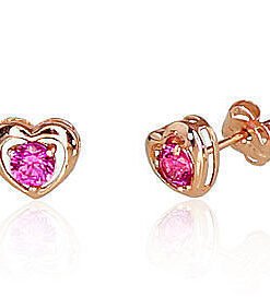 Gold classic studs earrings with Zirkons