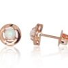 Gold classic studs earrings with Opalit