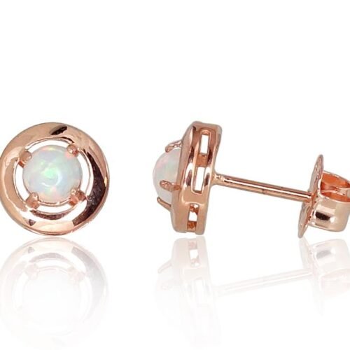 Gold classic studs earrings with Opalit