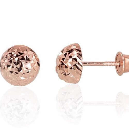 Gold screw studs earrings