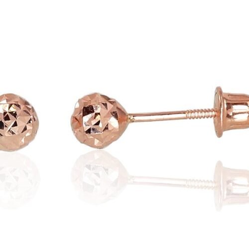 Gold screw studs earrings