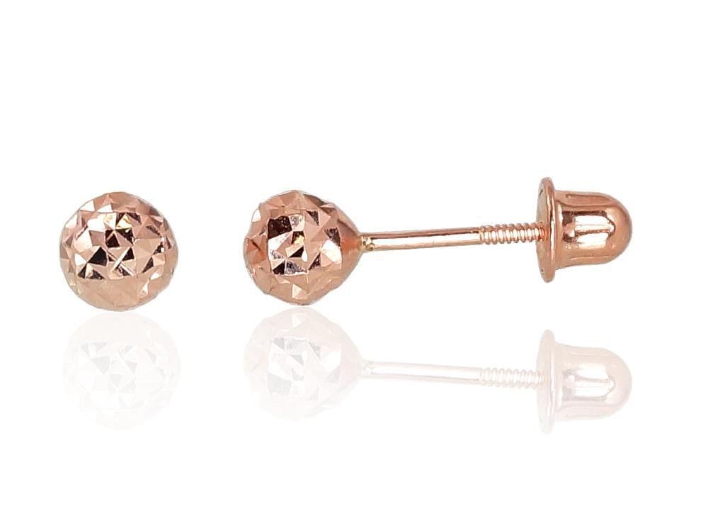 Gold screw studs earrings