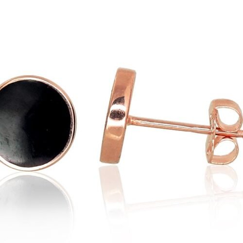 Gold classic studs earrings with Plastic