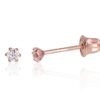 Gold screw studs earrings with Zirkons