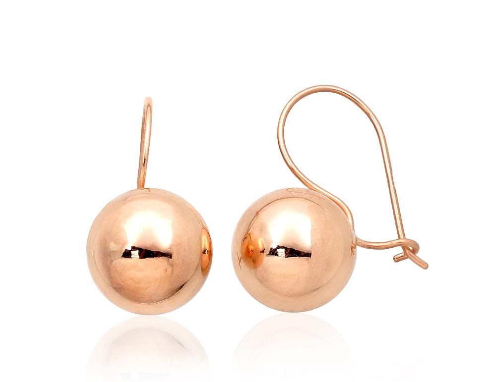 585 gold drop earrings – elegant hook earrings for women