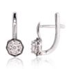 585 gold earrings with diamonds – Lamor collection elegant diamond earrings for women