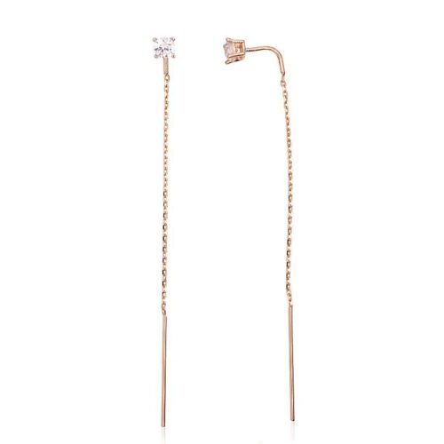 Gold Earrings with Zirkons