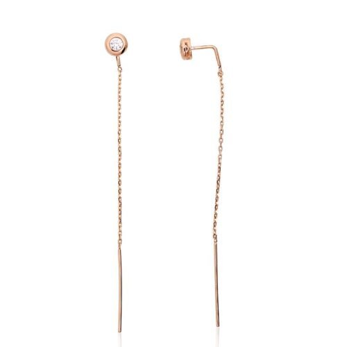Gold Earrings with Zirkons