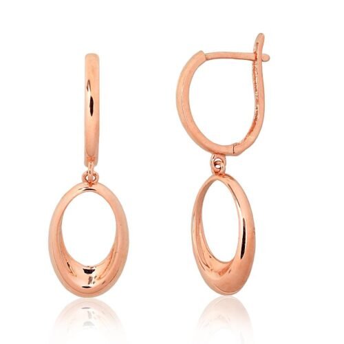 Gold earrings with 'english' lock
