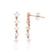 Gold classic studs earrings with Zirkons
