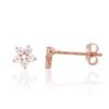 Gold classic studs earrings with Zirkons