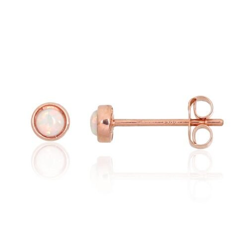 Gold classic studs earrings with Opalit