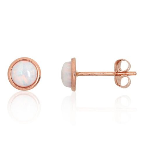 Gold classic studs earrings with Opalit